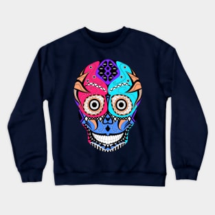 skull and crossbones mask with mexican patterns ecopop Crewneck Sweatshirt